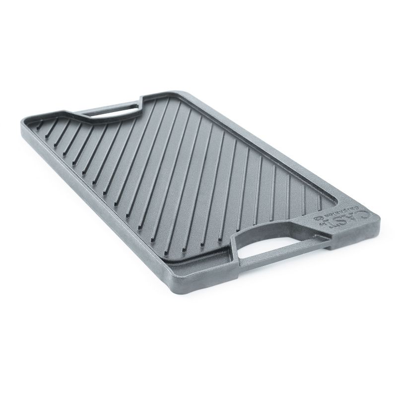 Calphalon Pre-Seasoned Reversible 10" x 18" Cast Iron Grill/Griddle, 4 of 9