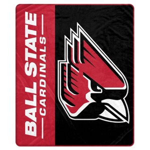 NCAA Ball State Cardinals Ultra Soft Tailgate Throw Blanket - 1 of 2