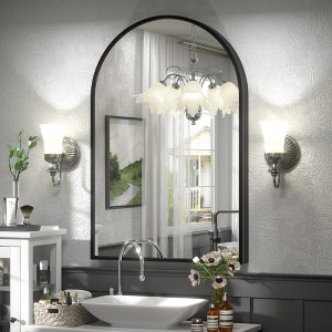 Apmir Arched High-Strength Tempered Glass and Aluminum Alloy Framed French Cleat Mounted Wall Decor Bathroom Vanity Mirror with 5-Year Warranty - 1 of 4