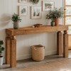 Hommoo 59" Narrow Solid Wood Farmhouse Console – Slim Behind-Couch Sofa Table - 3 of 4