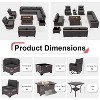 ALAULM 13 Pieces Patio Furniture Set, Rattan Wicker Outdoor Conversation Sets w/43in Propane Fire Pit Table, Swivel Rocking Chairs - 2 of 4