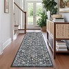 Washable Non-Slip Area Rug - Low Pile Stain-Resistant Oriental Accent Carpet Foldable Print Floor Covering for Living Room, Bedroom Office - 3 of 4
