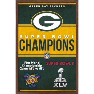 Trends International NFL Green Bay Packers - Champions 23 Framed Wall Poster Prints - 1 of 4