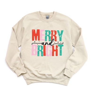 Simply Sage Market Women's Graphic Sweatshirt Merry and Bright Colorful