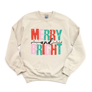 Simply Sage Market Women's Graphic Sweatshirt Merry and Bright Colorful - 1 of 4