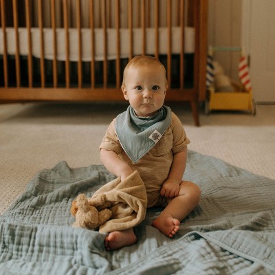 Blue Cotton Muslin Blanket for Toddler Boys