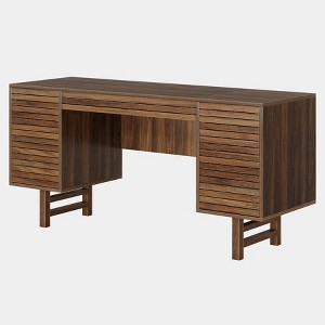 Tribesigns 59.06-Inch Computer Desk with Large Drawer, Wood Office Executive Desk with Storage Cabinet - 1 of 4