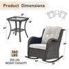 Gymojoy Outdoor Rocking Chair Rattan Rocker Chairs with Cushion - 2 of 4