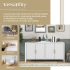 Vynxaria U-Style Accent Storage Cabinet with Metal Handles for Hallway, Entryway, and Living Room. - 3 of 4