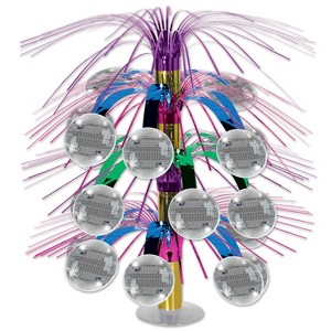 Beistle Disco Ball Cascade Centerpiece, 18", (1/Pkg) Multicolored - 1 of 4