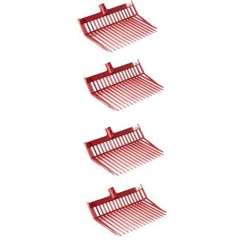 Little Giant PDF103RED 13 Inch DuraFork Polycarbonate Attachable Pitchfork Tool Replacement Head with Angled Tines, Red (4 Pack)