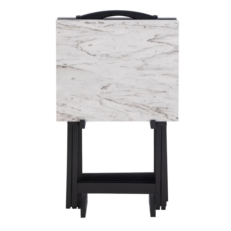 Faux Marble Tray Table Set - Linon, 4 of 24