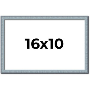 PosterPalooza | Textured Blue Picture Frame - UV Acrylic, Backing Board, Hanging Hardware Included - 1 of 4