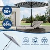 Jojoka 9ft Patio Umbrella,Table Umbrella Outdoor Patio with Crank Lift & Push Button Tilt,8 Sturdy Ribs for Yard - 3 of 4