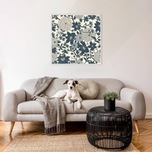 Amanti Art Puff Ball Vines Cream by Katie Oshea Framed Canvas Wall Art Print - 1 of 4