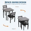Coucheta 3-Piece Dining Table Set for Small Spaces with Upholstered Chairs, Metal Frame & Wood Tabletop, 29-inch Square - 4 of 4