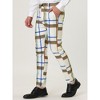 Lars Amadeus Men's Color Block Slim Fit Flat Front Plaid Dress Pants - 2 of 4