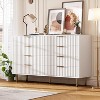 Modern 8-Drawer Dresser 55" Wide - Sturdy Wooden Chest with Metal Handles & Anti-Tip Design | Multi-Room Storage Organizer - 3 of 4