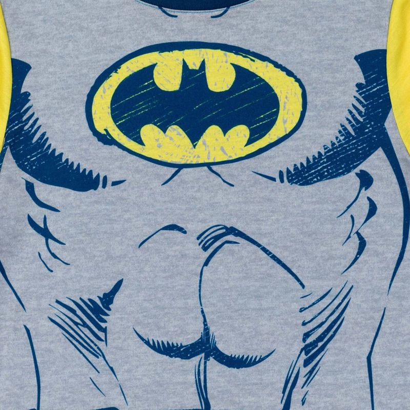 DC Comics Justice League Batman Pajama Shirts and Shorts Blue / Yellow , 5 of 8