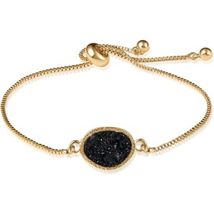 Humble Chic NY Simulated Druzy Chain Bracelet for Women - Boho Stackable Adjustable Bolo Slider Bracelet - 1 of 4