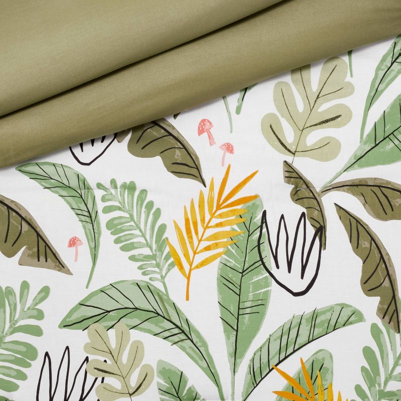 Botanical Garden Cotton Kids' Comforter Set Green - Pillowfort™, 4 of 14