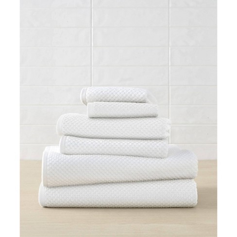 6pc Organic Cotton Bath Towel Set White : Target