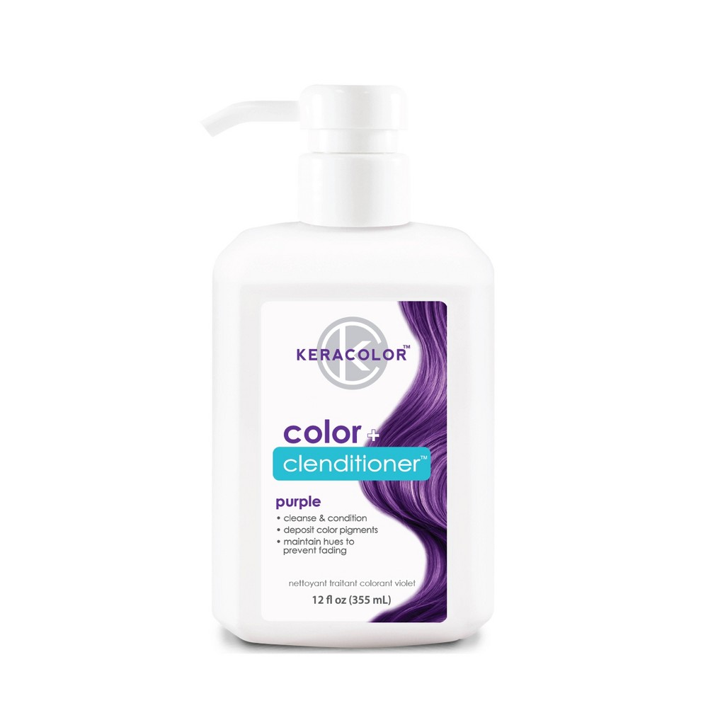 Photos - Hair Dye Keracolor Color + Clenditioner Temporary Hair Color - Purple - 12 fl oz
