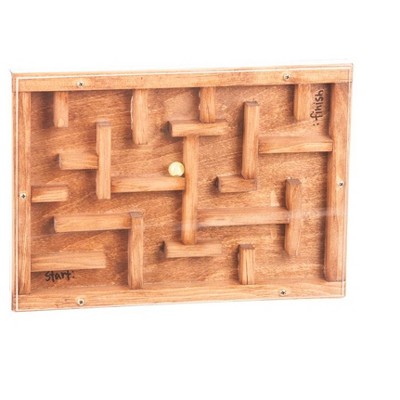 wooden marble maze toy