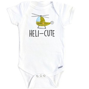 Helicopter Military Onesie® Baby Boy Girl Clothes Infant Bodysuit Funny Cute Newborn GS1 - 1 of 3