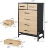 4/6/7 Drawer Dresser for Bedroom, Wooden Storage Chest with Deep Drawers, Freestanding Closet Dresser with Tall Legs for Entryway, Living Room - 2 of 4