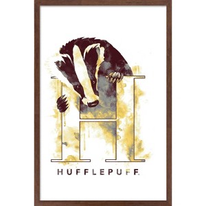 Trends International Harry Potter Hufflepuff House Logo Framed Wall Poster Prints - 1 of 4