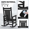 Outdoor HDPE Rocking Chairs, HDPE Oversized Patio Rocking Chairs, All Weather Resistant Porch Rocker, Heavy Duty Front Plastic Rockers for Outside - 3 of 4