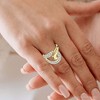 Pompeii3 2Ct Interlocked Brittany Diamond Ring 10k Gold Lab Created Right Hand Band - 4 of 4