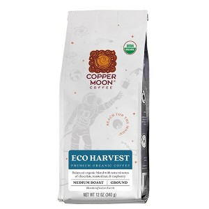 Copper Moon Eco Harvest Organic Blend Medium Roast Ground Coffee - 12oz - 1 of 4
