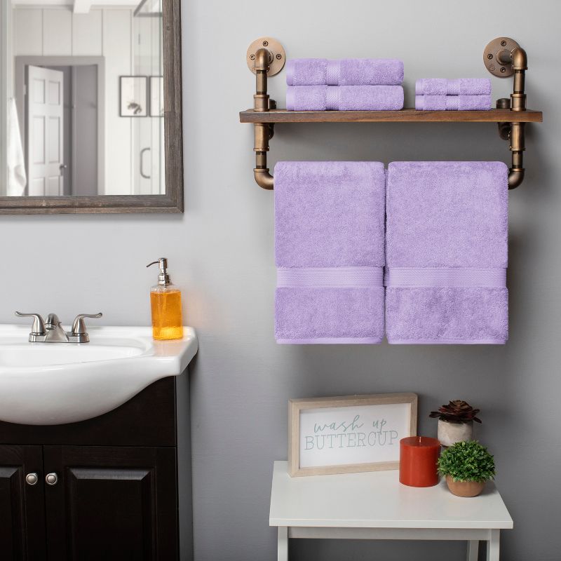 Premium Cotton 800 GSM Heavyweight Plush Luxury 6 Piece Bathroom Towel Set by Blue Nile Mills, 3 of 11