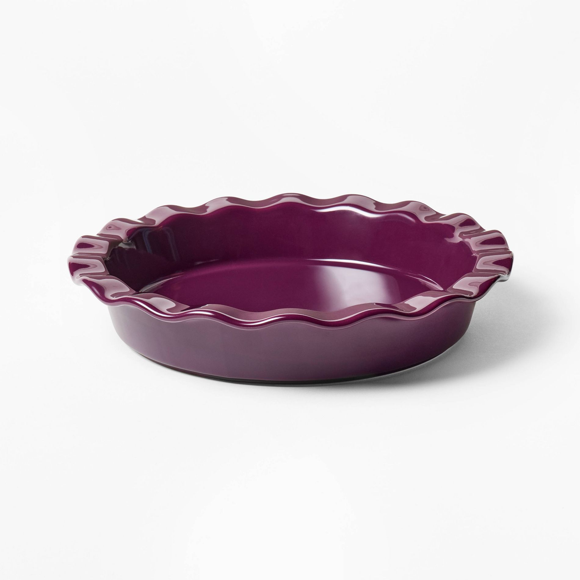 9" Stoneware Round Pie Pan Dark Purple - Figmint™