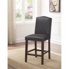 Carteret Gray Leather Counter Stool in Espresso - Comfort Pointe  - 2 of 4