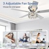 Airsurfer 52" Reversible 5-Blade Ceiling Fan in Chrome with Remote, DC Motor & 3 E12 Light Kit - 2 of 4