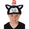 HalloweenCostumes.com One Size Fits Most   Dr. Seuss Cat in the Hat Costume Fuzzy Snapback Hat, Black/Red/White - 4 of 4
