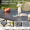 EROMMY 7pcs All-Weather Outdoor Dining Set, 6 PE Woven Rattan Swivel Chairs with UV-Resistant Cushions & Powder-Coated Steel Slat Table - 4 of 4