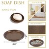 Evideco French Home Goods Bronze Crackled Texture Porcelain Soap Dish Cup - 3 of 4