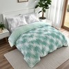 Hachikiko Green Camo Plush Comforter Set, Reversible Bohemian Gradient Bedding with Ultra Soft Faux Rabbit Fur - 2 of 4