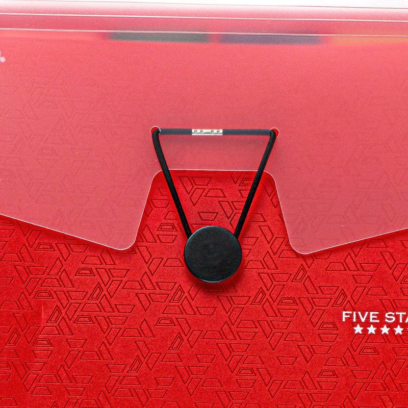 Five Star 9-Pocket Expanding File Folder Fire Red, 5 of 9