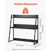 VEVOR Desktop Bookshelf, 2-Tier Desktop Storage Organizer, 37.4" x 12.6" x 35.4" Office Desk Storage Rack Display Shelf, Desktop Bookshelf, Black - 4 of 4