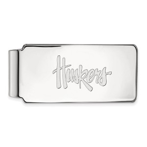 Black Bow Jewelry 14k White Gold Nebraska Cornhuskers NCAA Money Clip - 1 of 3