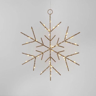 Christmas LED Gold Snowflake Novelty Sculpture with Warm White Twinkle Lights - Wondershop™