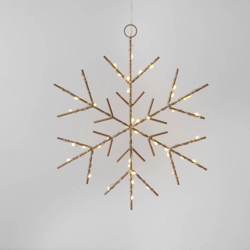 Metal Snowflake Christmas Gift Topper Gold - Wondershop™