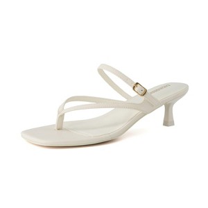 CUSHIONAIRE Women's Madrid Strappy Kitten Heel Sandals +Memory Foam, Wide Widths Available - 1 of 4