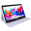 LINSAY® 10.1" Octa Core  256GB Storage Android 15 Tablet Dual Camera Android with White Leather Case - 2 of 3