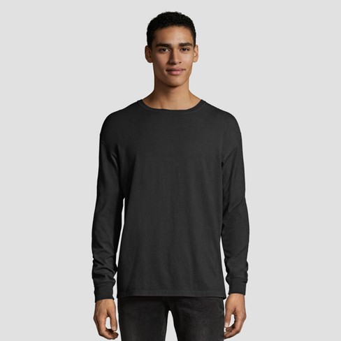 Hanes Men's Long Sleeve 4pk Comfort Soft Crewneck T-Shirt - Black S